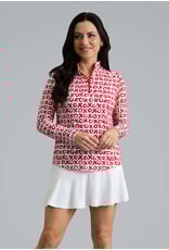 IBKul IBKul Hugs & Kisses Long Sleeve Mock Red