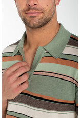 Liverpool Los Angeles Liverpool Men's Short Sleeve Johnny Collar Knit Sweater Sage Multi