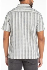 Liverpool Los Angeles Liverpool Men's Short Sleeve Button Up Shirt Off White Navy