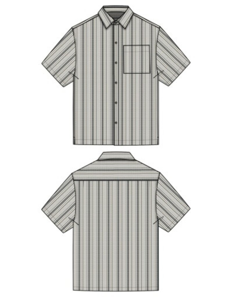 Liverpool Los Angeles Liverpool Men's Short Sleeve Button Up Shirt Off White Navy