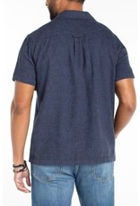 Liverpool Los Angeles Liverpool Men's Short Sleeve Button Up Camp Shirt Navy