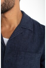 Liverpool Los Angeles Liverpool Men's Short Sleeve Button Up Camp Shirt Navy