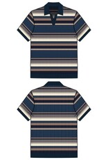 Liverpool Los Angeles Liverpool Men's Short Sleeve Johnny Collar Knit Sweater Navy Multi