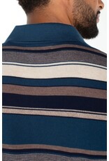 Liverpool Los Angeles Liverpool Men's Short Sleeve Johnny Collar Knit Sweater Navy Multi