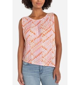 Liverpool Los Angeles Liverpool Sleeveless Crew Neck with Asym Hem Knit Top