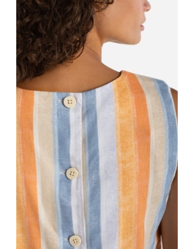 Liverpool Los Angeles Liverpool Sleeveless Shell Top w/Button Back