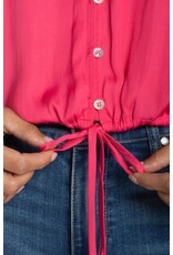 Liverpool Los Angeles Liverpool Dolman V-neck Woven Top with Ties