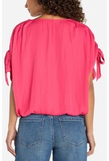 Liverpool Los Angeles Liverpool Dolman V-neck Woven Top with Ties