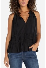 Liverpool Los Angeles Liverpool Sleeveless Woven Top with  Ruffles