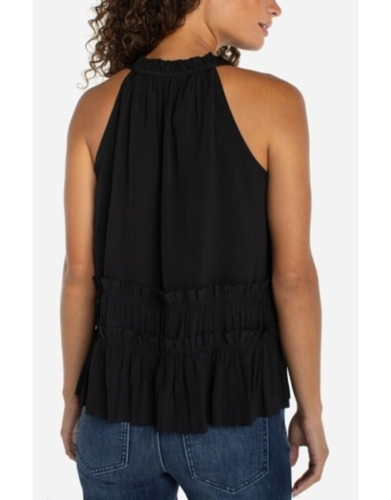Liverpool Los Angeles Liverpool Sleeveless Woven Top with  Ruffles