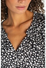 Liverpool Los Angeles Liverpool 3/4 Sleeve Button Front Woven Top with Ruffle Details