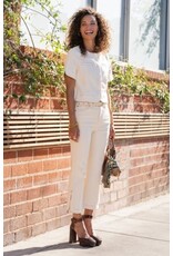 Liverpool Los Angeles Liverpool Collarless Short Sleeve Cropped Jacket