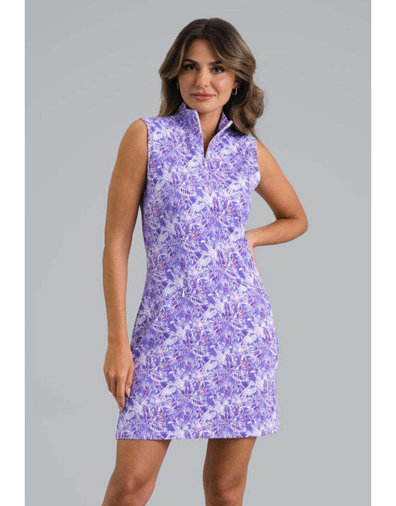 IBKul IBKul Briana Sleeveless Mock Dress Plum