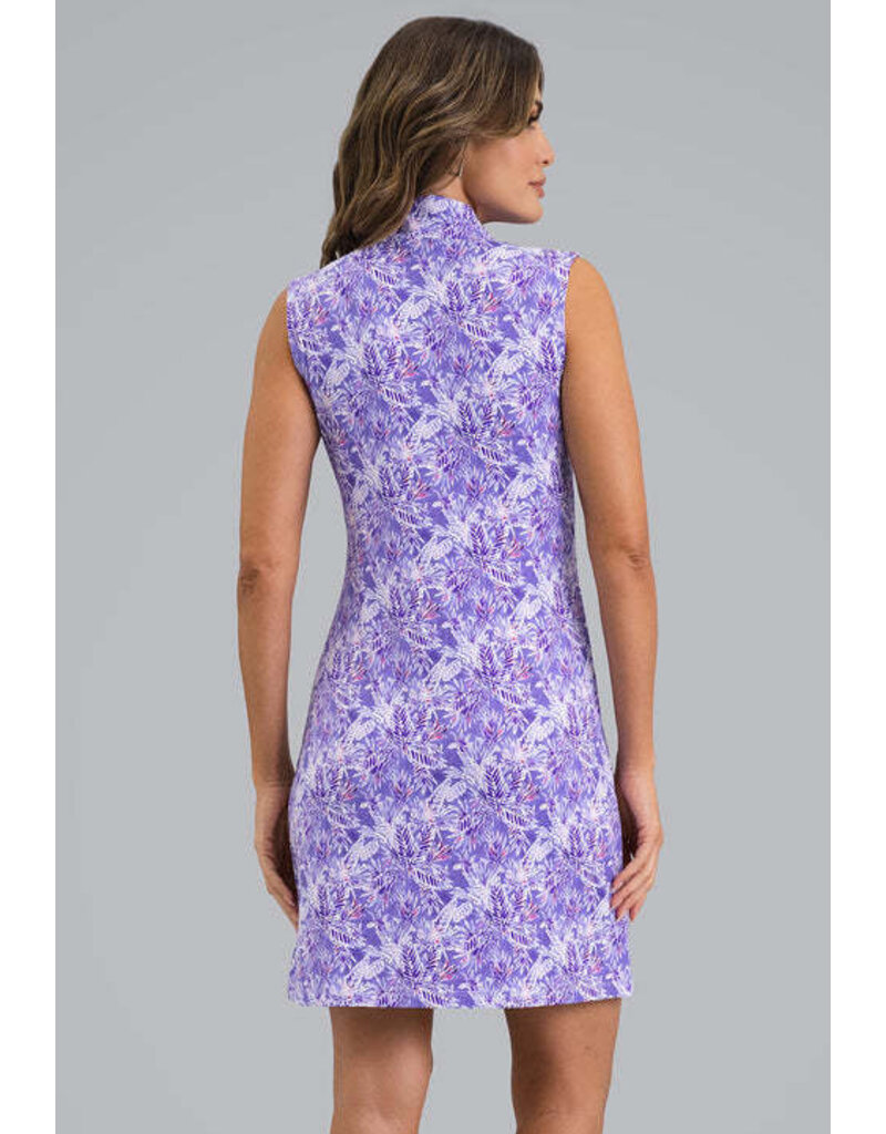 IBKul IBKul Briana Sleeveless Mock Dress Plum