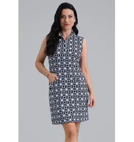 IBKul IBKul Carolyn Sleeveless Mock Dress Black