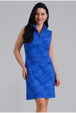 IBKul IBKul Yun Blue Sleeveless Mock Dress
