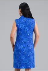 IBKul IBKul Yun Blue Sleeveless Mock Dress