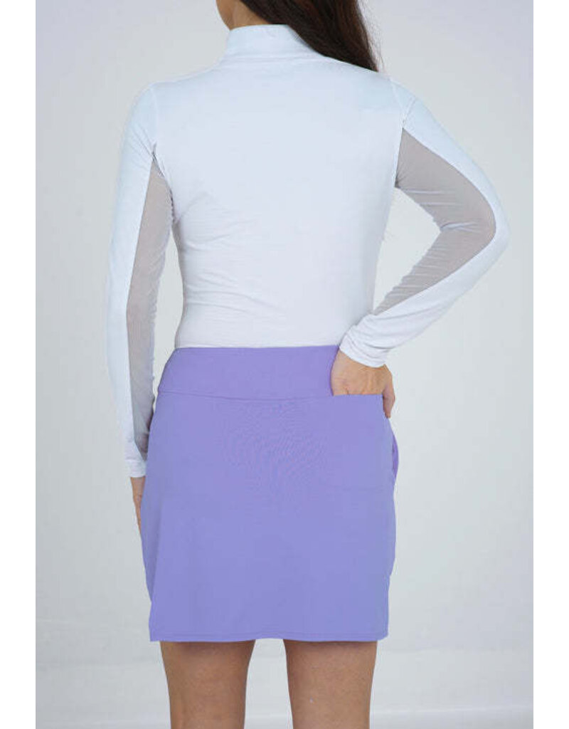 IBKul IBKul Solid Layered Skort Lavender