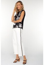 Liverpool Los Angeles Liverpool Sleeveless Woven to Knit Top