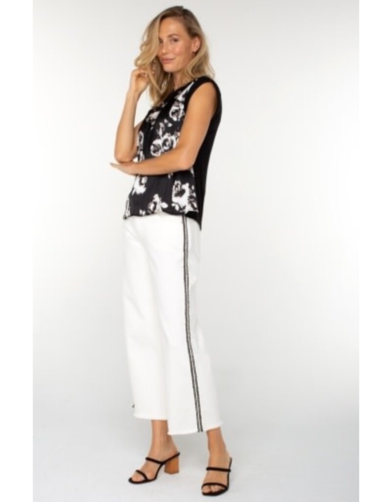 Liverpool Los Angeles Liverpool Sleeveless Woven to Knit Top