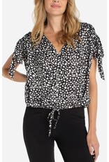 Liverpool Los Angeles Liverpool Dolman V-neck Woven Top with Ties