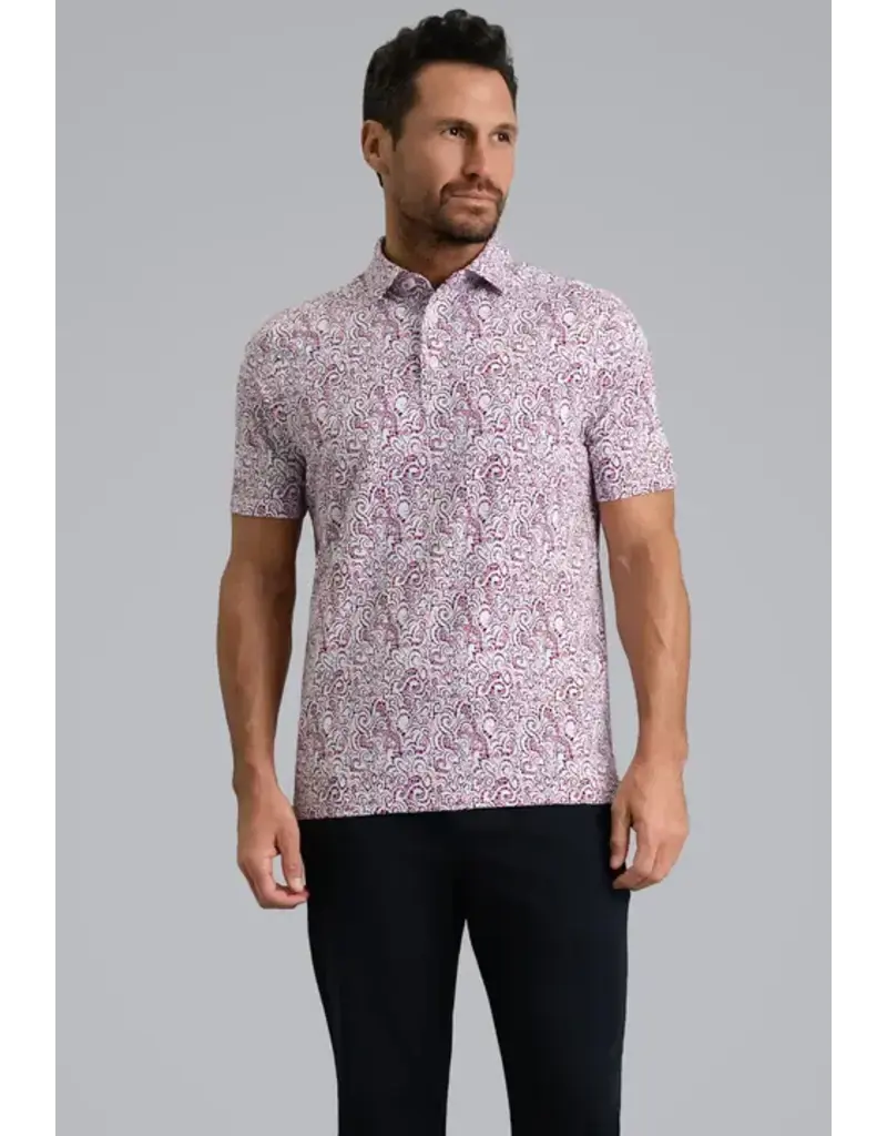 IBKul IBKul Hazy Short Sleeve Polo Rose Black