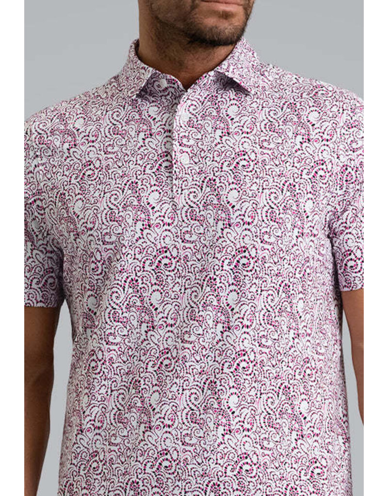 IBKul IBKul Hazy Short Sleeve Polo Rose Black