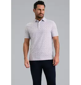 IBKul IBKul Throwing Darts Short Sleeve Polo Platinum Rose Black