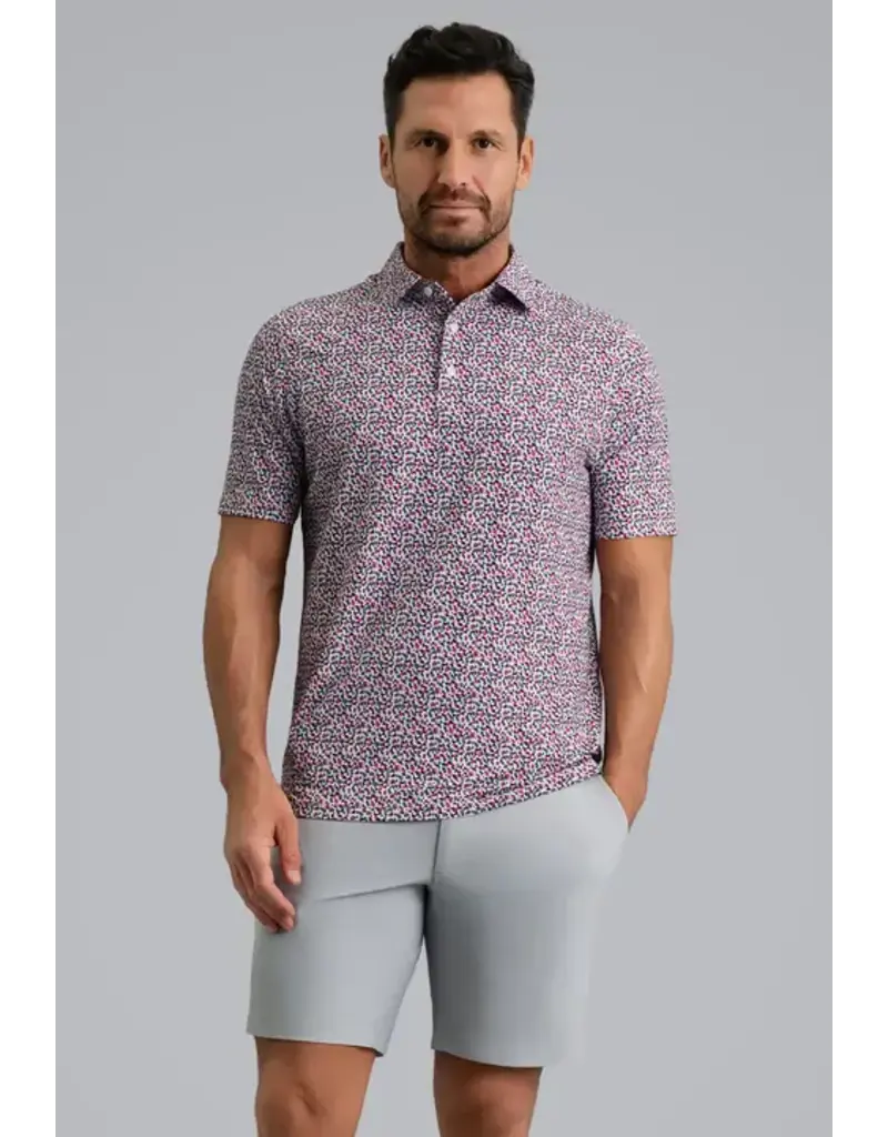 IBKul IBKul Mirabel Short Sleeve Polo Platinum Rose Black