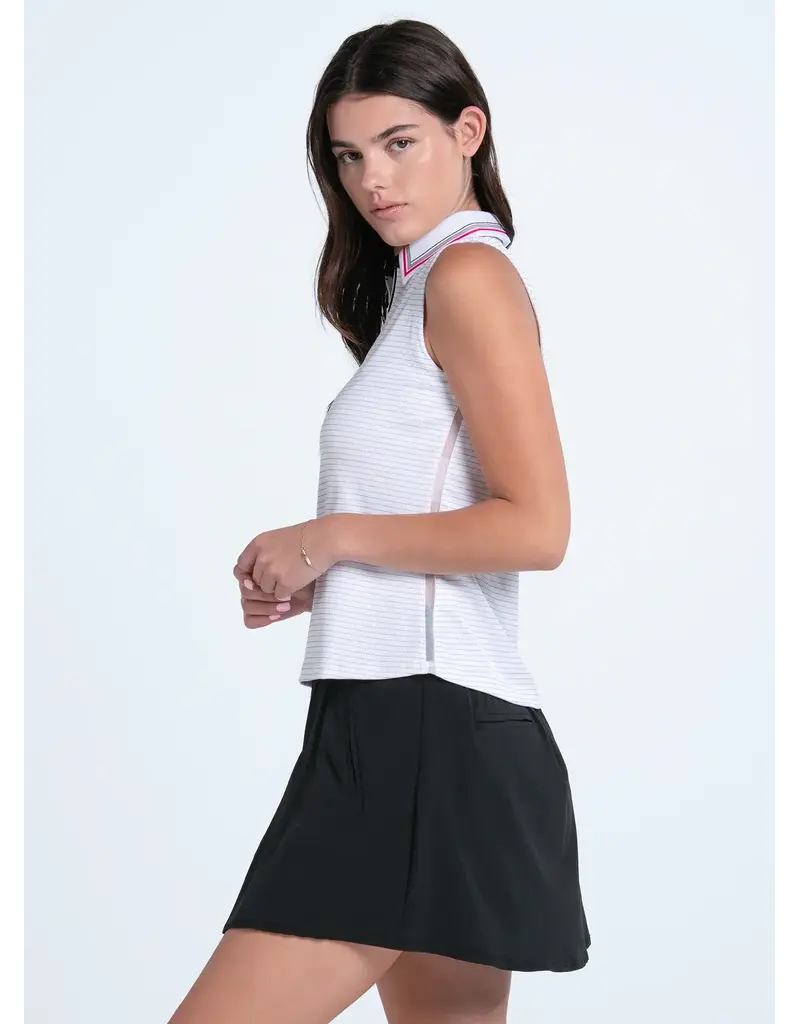 Lucky In Love Lucky in Love Chateau Stripes Tank White Taupe