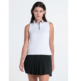 Lucky In Love Lucky in Love Chateau Stripes Tank White Taupe