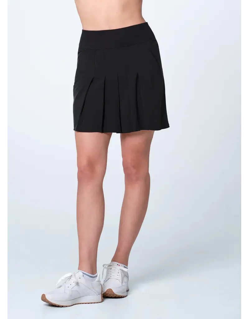 Lucky In Love Lucky in Love Tempo Pleat Skort 17.5" Black