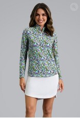 IBKul IBKUL Sonia Long Sleeve Mock Jade Lavender