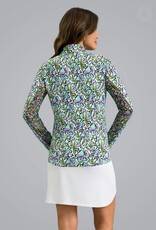 IBKul IBKUL Sonia Long Sleeve Mock Jade Lavender