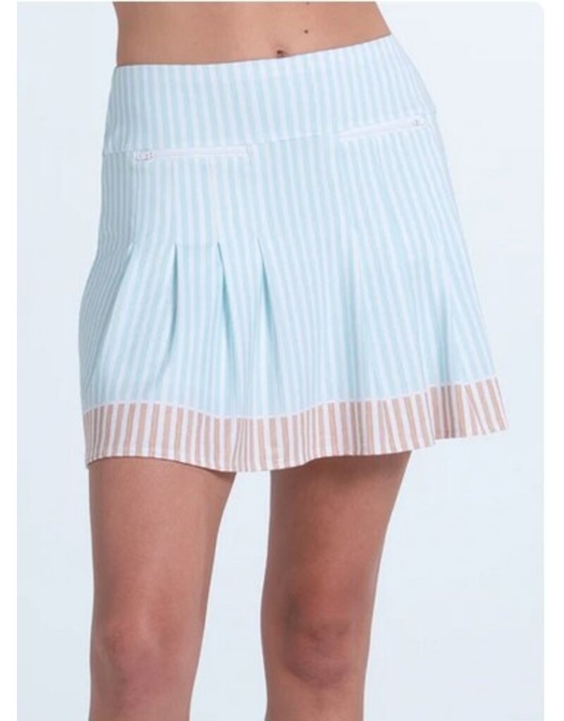 Lucky In Love Lucky in Love Riviera Stripe Pocket  Skort Wave 16in