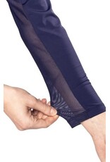 Golftini Golftini Long Sleeve Mock Polo Navy/Rose Pink