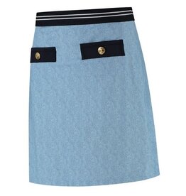 Par 69 Par 69 Bucci Skirt Blue Jeans Print