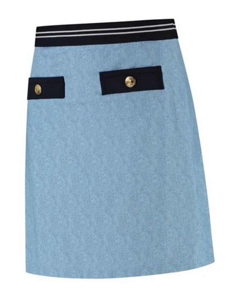 Par 69 Par 69 Bucci Skirt Blue Jeans Print