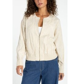 Liverpool Los Angeles Liverpool Long Sleeve Collarless Jacket with Smocking