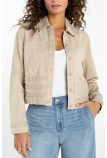 Liverpool Los Angeles Liverpool Trucker Jacket w/ Fray and Lace