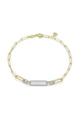 Lafonn  Lafonn 2-Tone Paperclip Bracelet 0.85 CTW  7.5"
