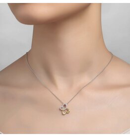 Lafonn Lafonn Double-Heart Shadow Necklace 18 in.