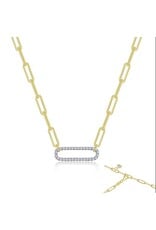 Lafonn Lafonn 2-Tone Paperclip Necklace 20 in.