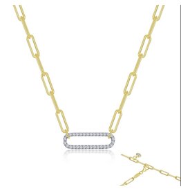 Lafonn Lafonn 2-Tone Paperclip Necklace 20 in.