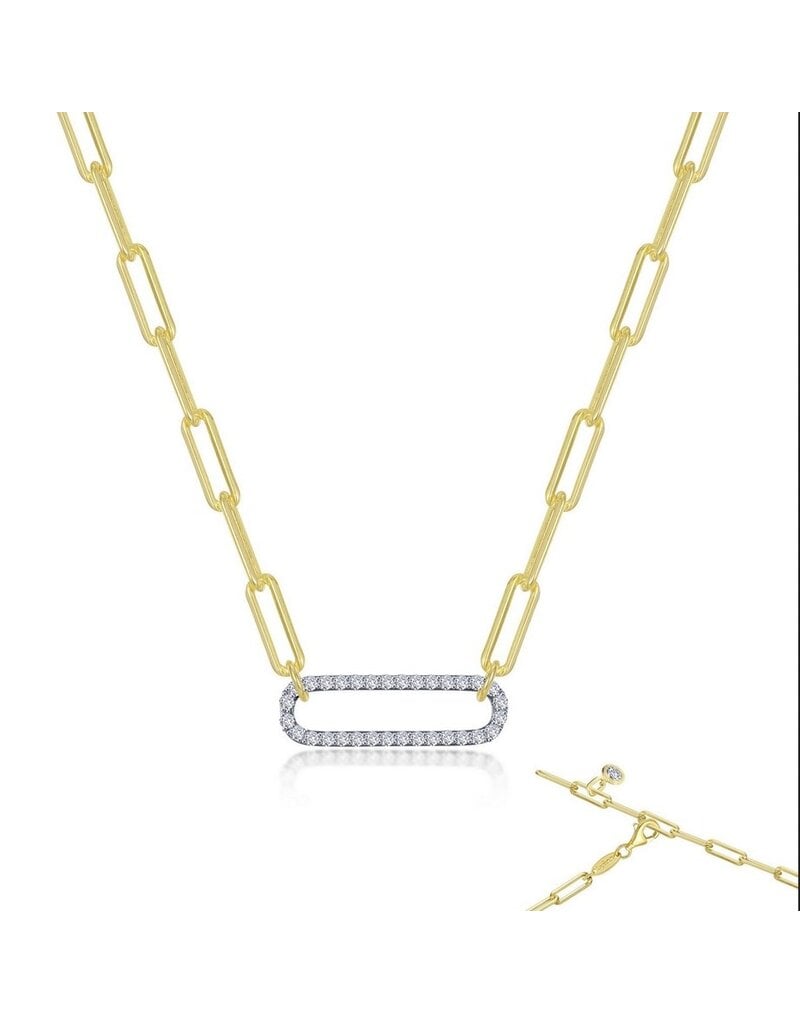 Lafonn Lafonn 2-Tone Paperclip Necklace 20 in.