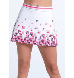 Lucky In Love Lucky in Love Pixel Rally Pickleball Skirt White