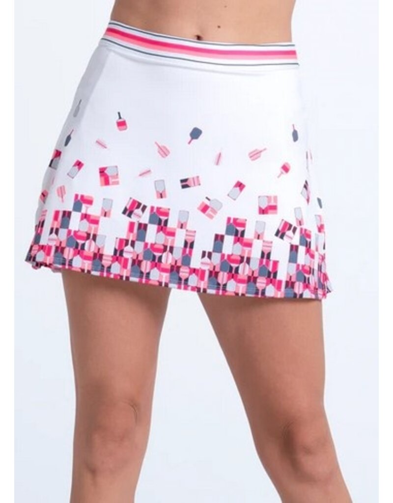 Lucky In Love Lucky in Love Pixel Rally Pickleball Skirt White