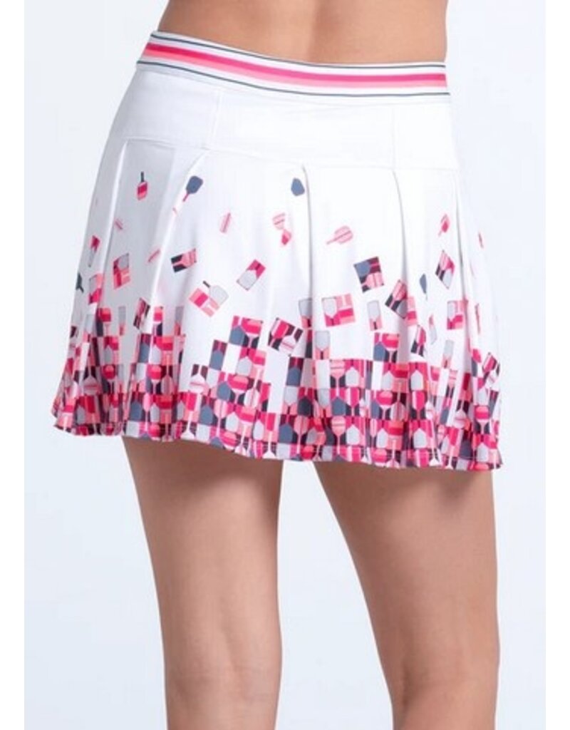 Lucky In Love Lucky in Love Pixel Rally Pickleball Skirt White