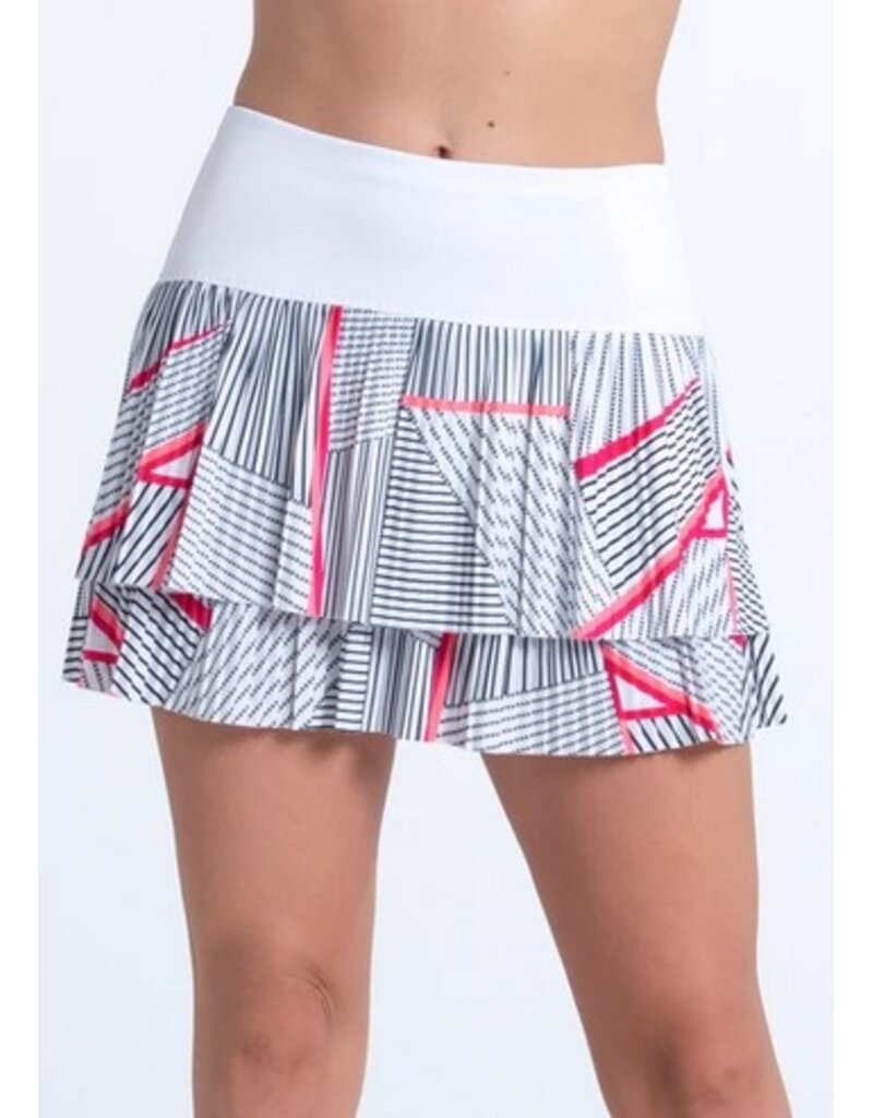 Lucky In Love Lucky in Love Geo Glow Skirt White