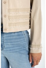 Liverpool Los Angeles Liverpool Trucker Jacket w/ Fray and Lace